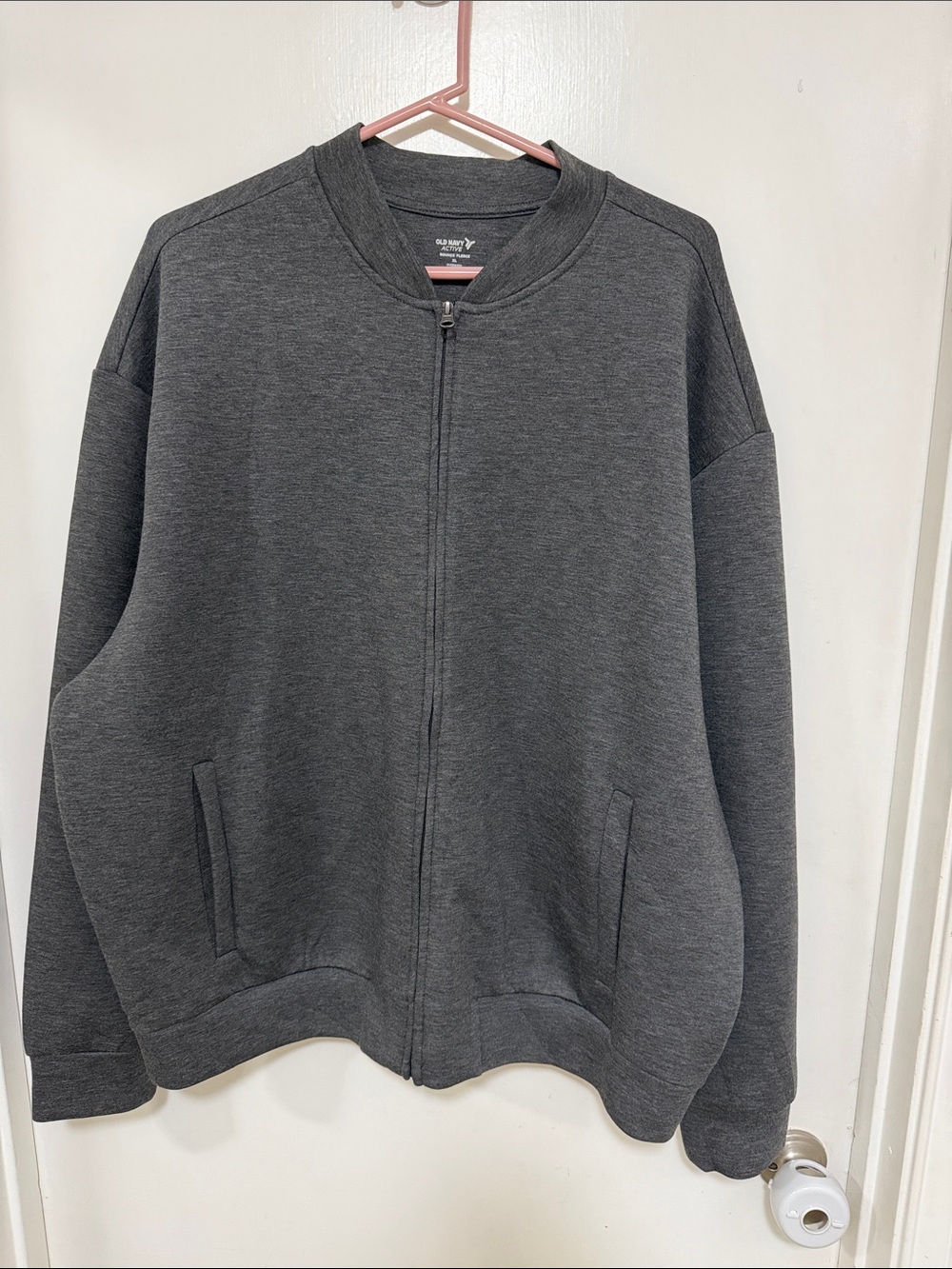 NWO Tags Old Navy Charcoal Gray Zip-Up Bomber Jacket - XL